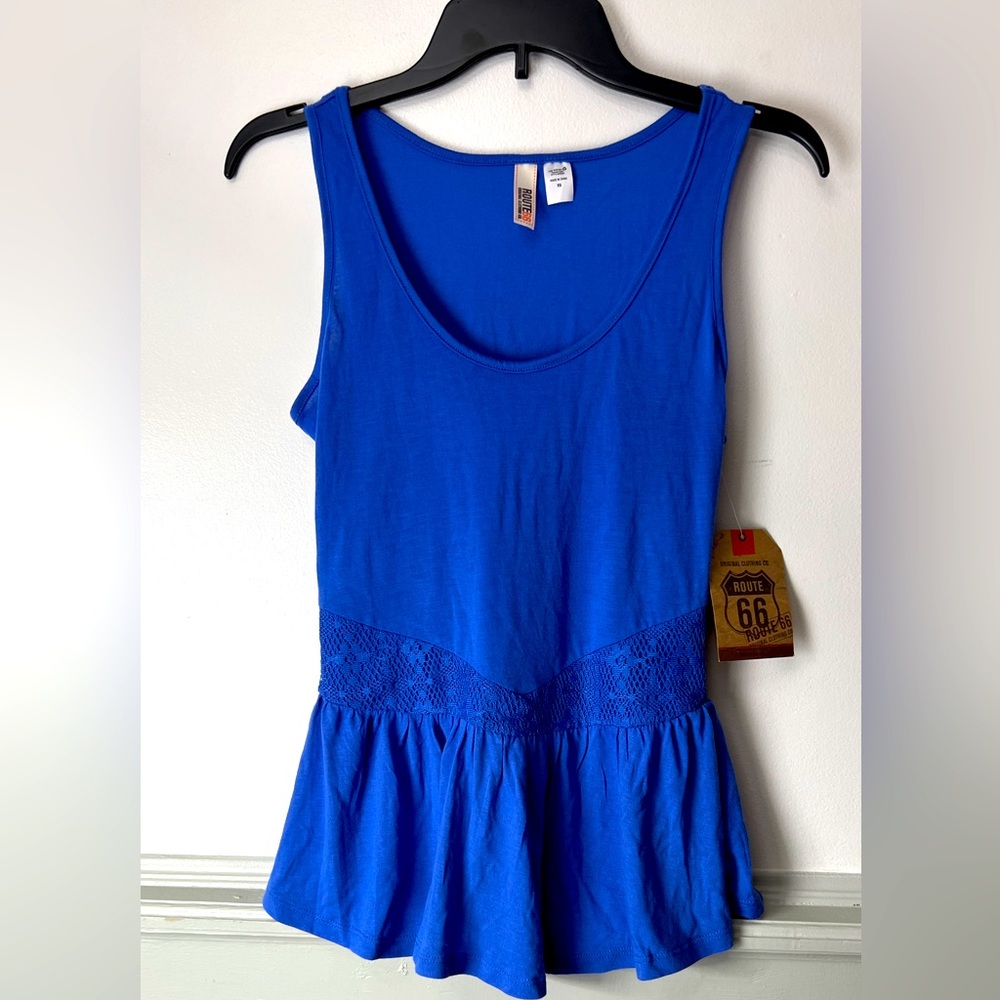 Sleeveless Peplum Tank Top